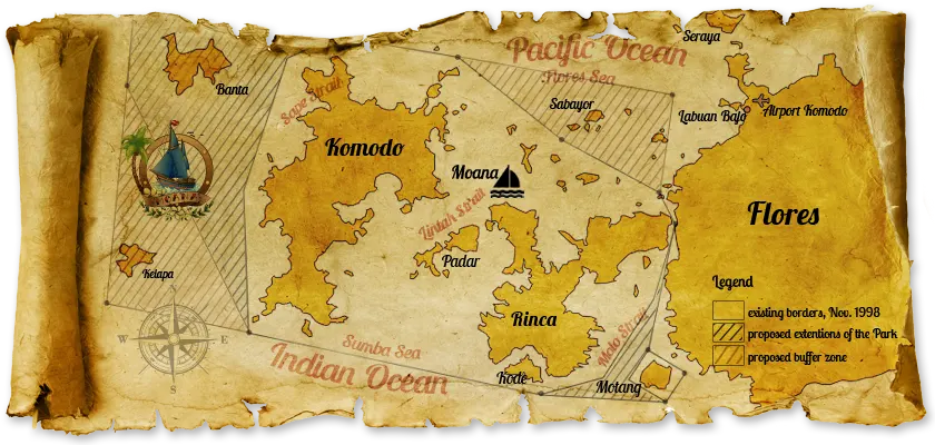 Map of Komodo Nationalpark