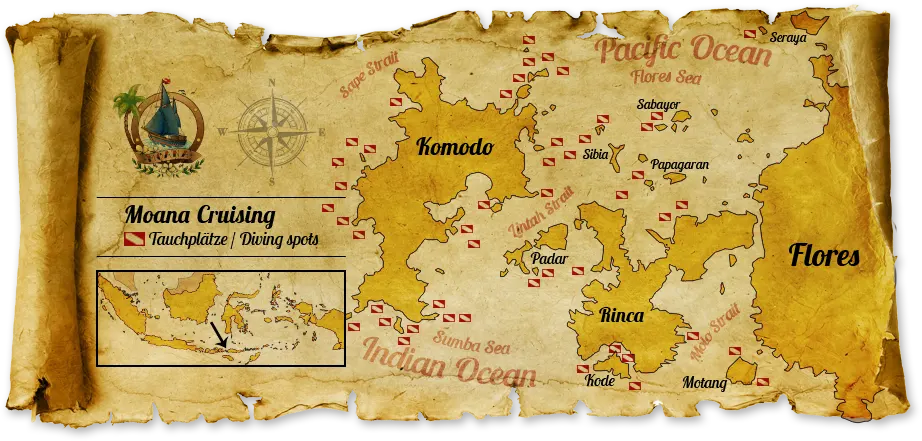 Map of Komodo Nationalpark