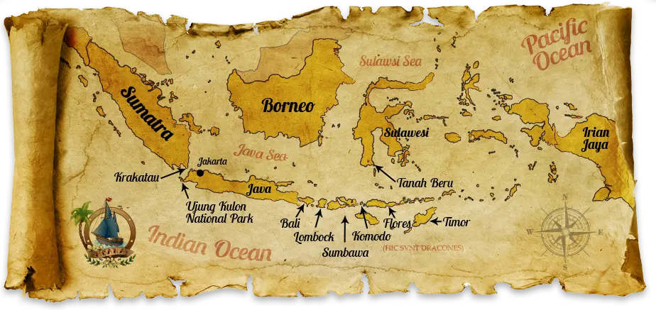 Map of Komodo Nationalpark